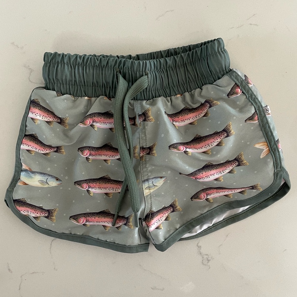 Caden Lane Freshwater Friends Swim Trunks size 3-6 months
